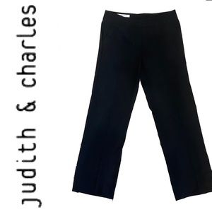 JUDITH & CHARLES wool blend straight leg pant